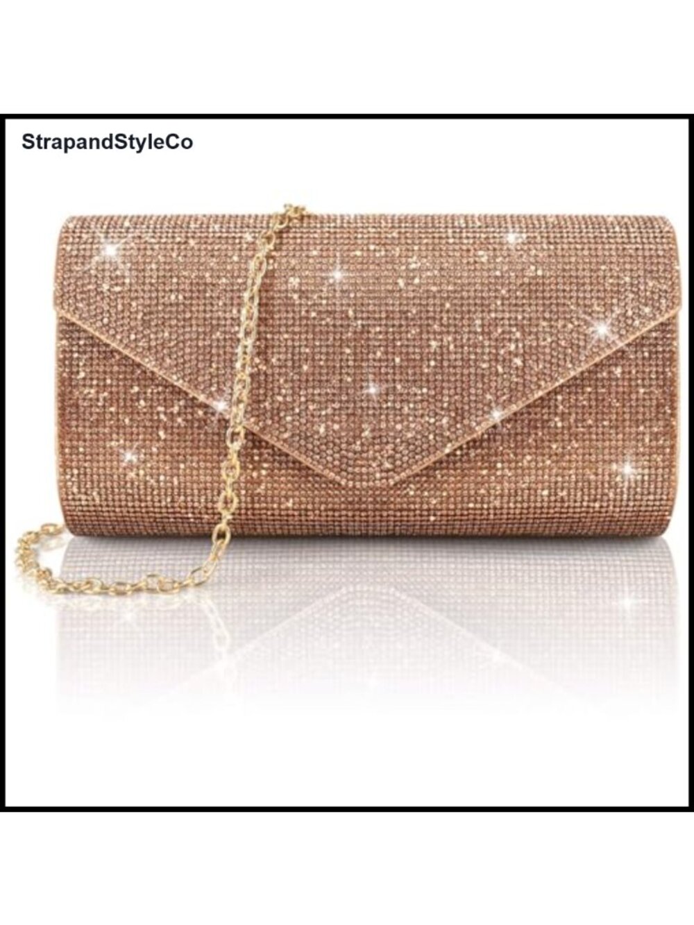 Rhinestone Satin Evening Clutch Crossbody Bag